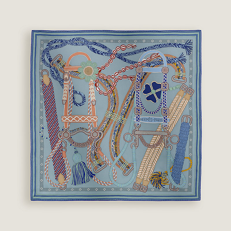 【HERMES】ヴィンテージ感☆上品 カレ70 Tout en Tresseスカーフ Tout en Tresse scarf 70 | Hermès USA